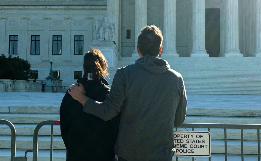 Kamala Harris And Her Husband Make Stop Outside The Supreme Court