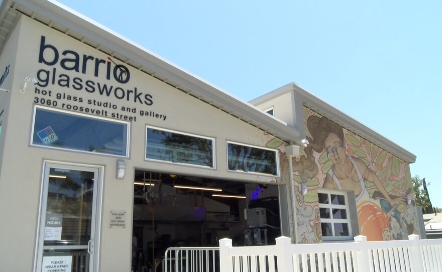 Exterior of Barrio Glassworks, a glass blowing studio, located in Carlsbad. May 24, 2021. 