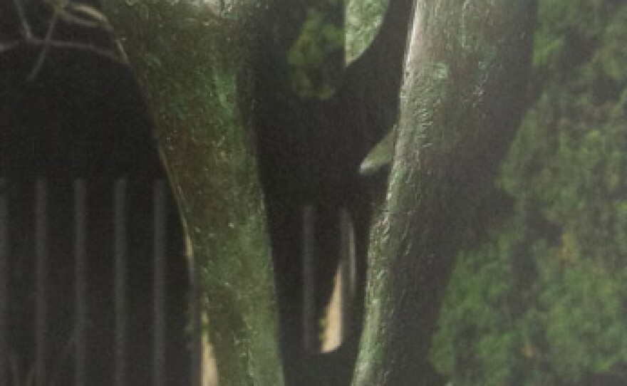 Barbara Hepworth's 1960 sculpture "Figure for Landscape" in the San Diego Museum of Art's sculpture garden. 