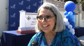 The University of San Diego honored Darlene Marcos Shiley for her gift of $20 million to the Department of Engineering, now renamed the Shiley-Marcos School of Engineering