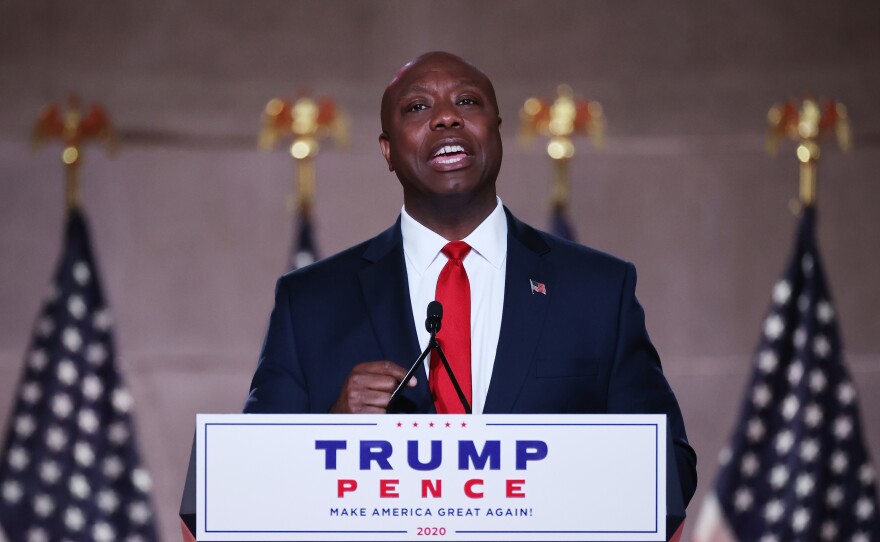 Sen. Tim Scott, R-S.C., gave a policy-driven and hopeful speech at the Republican National Convention on Monday.