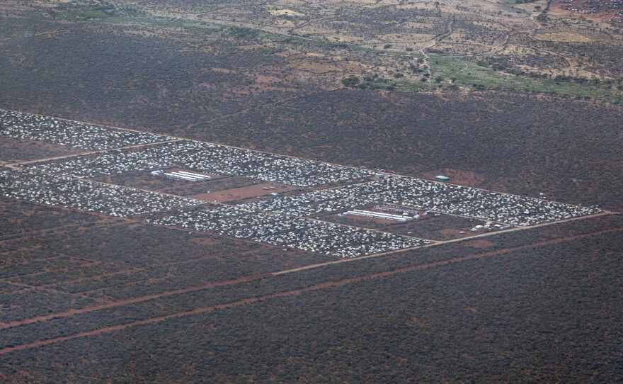 An aerial view of parts of Dadaab, the world's largest refugee camp, in northern Kenya in 2012.