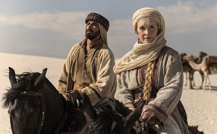 Faical Elkihel (SHEIK MEDJUEL EL MEZRAB) and Lindsay Duncan (JANE DIGBY) on MASTERPIECE: AROUND THE WORLD IN 80 DAYS