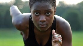 Avery Klein-Cloud, a track star with a bright future in the POV documentary "Off and Running."