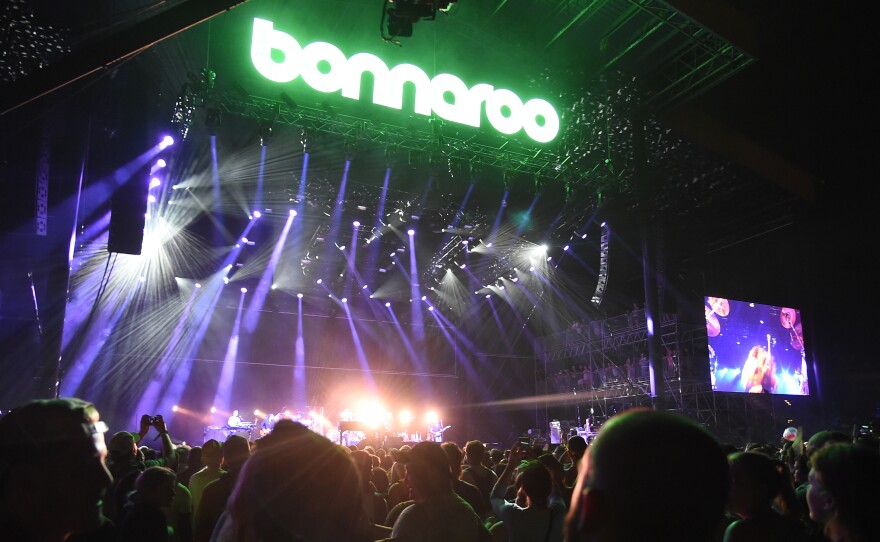 Billy Joel performing at Bonnaroo 2015.