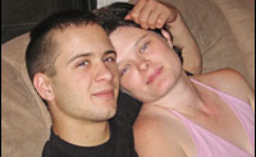 <strong>Alex Orum</strong>, pictured with his wife Donna, was diagnosed with PTSD. He was dismissed from the Army earlier this year for "patterns of misconduct" — such as showing up late to formation and coming to work unwashed. Psychiatrists say such behaviors are consistent with PTSD.