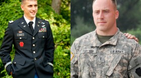 Chief Warrant Officer 2 Jarett Yoder (left) Chief Warrant Officer Matthew Ruffner (right)