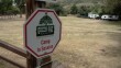 A sign on the road in Green Oaks Ranch warns of camp in session on June 10, 2024, in Vista, Calif. The property often hosts retreats for foster youth and other vulnerable populations.