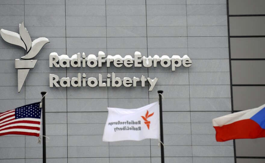 A purge at the U.S. Agency for Global Media has fueled concerns that broadcasters like Radio Free Europe will be turned into distributors of propaganda on behalf of the Trump administration. Above, the headquarters of Radio Free Europe/Radio Liberty in Prague in 2010.