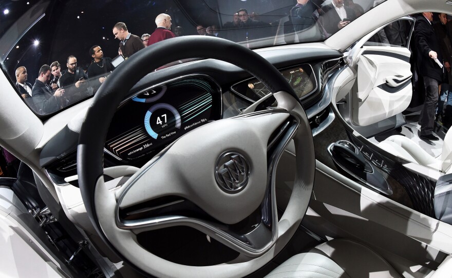 General Motors reveals the new Buick Avenir concept vehicle to the media on the eve of the Detroit auto show on Tuesday.