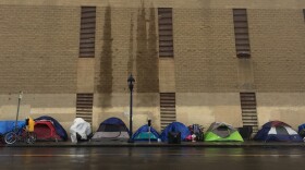 Tents line 16th Street near Imperial Avenue in downtown San Diego, Dec. 30, 2016.