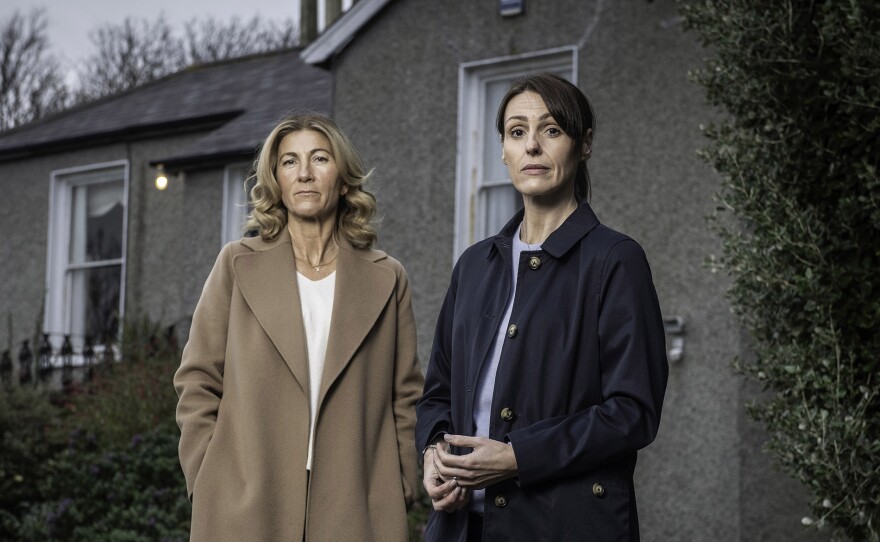 Eve Best as Rosaline and Suranne Jones as Becca in MASTERPIECE: MARYLAND.