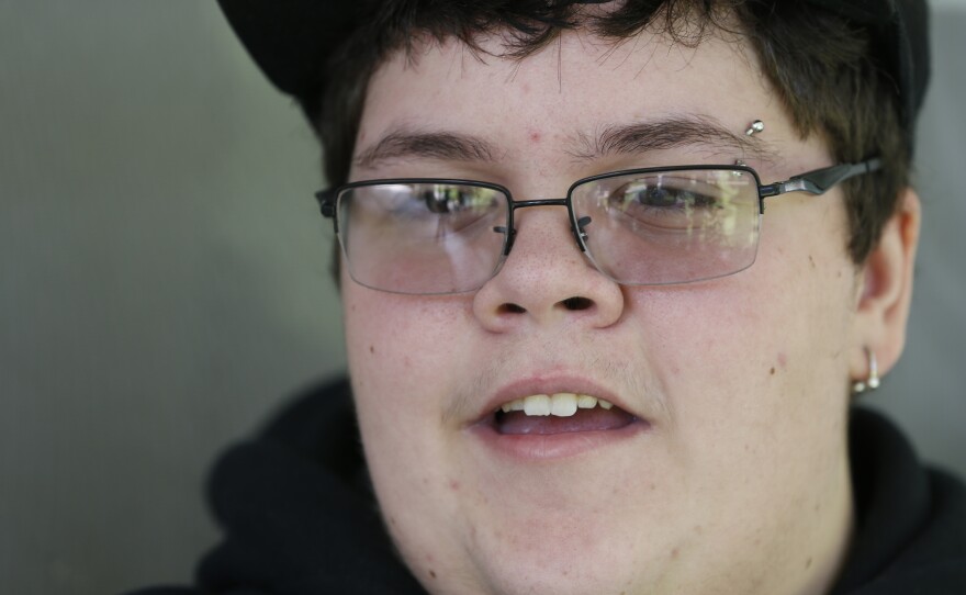 Gavin Grimm speaks during an interview at his home in Gloucester, Va., in 2015. Grimm sued his school district for the right to use the boys' bathroom; the case is scheduled to be argued before the Supreme Court next month.