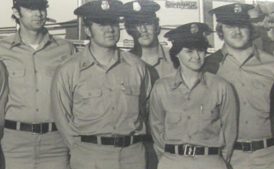 Judy Brewer became the nation's first career full-time female firefighter in Arlington County, Va., in 1974.