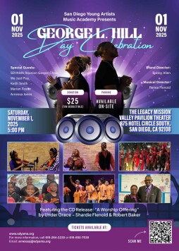 San Diego Young Artists Music Academy Presents: George Hill Day & Under Grace CD Release Celebration