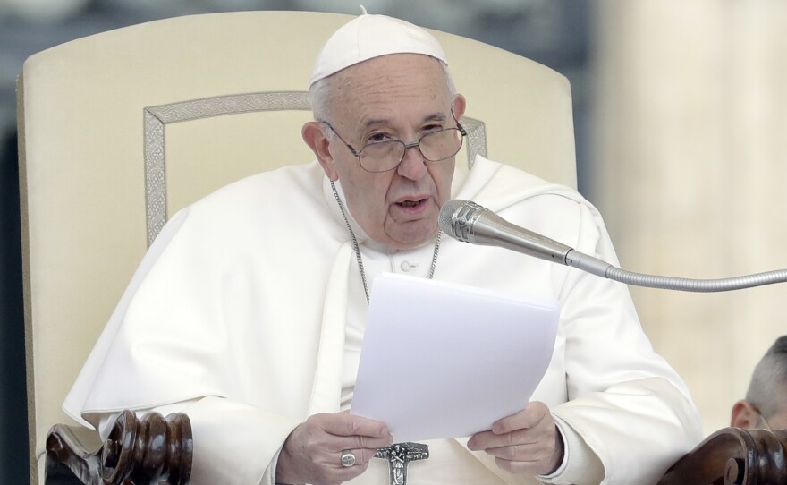 Pope Francis, pictured earlier this week, unveiled a new mandatory-reporting edict on Friday. It requires any Vatican official who learns of an allegation of abuse within the city-state or by Vatican officials to report it to Vatican prosecutors.