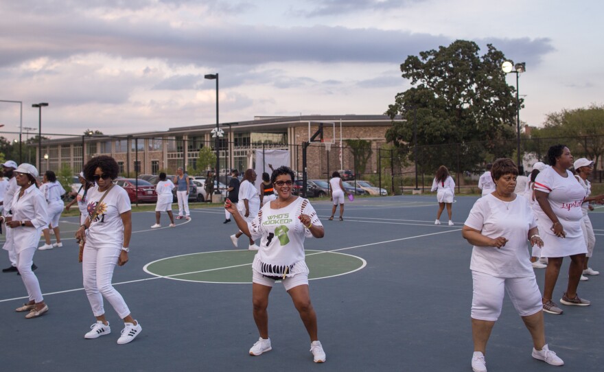 At a line dancing social event held in Washington D.C., dancers showed off their moves set to hip-hop and R&B music.