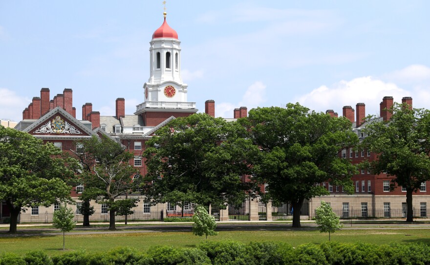 Harvard University, shown here, and the Massachusetts Institute of Technology sued the Trump administration over a rule change that would have barred international college students from taking fully online course loads in the United States. In court on Tuesday, a judge announced that the government would rescind the directive.