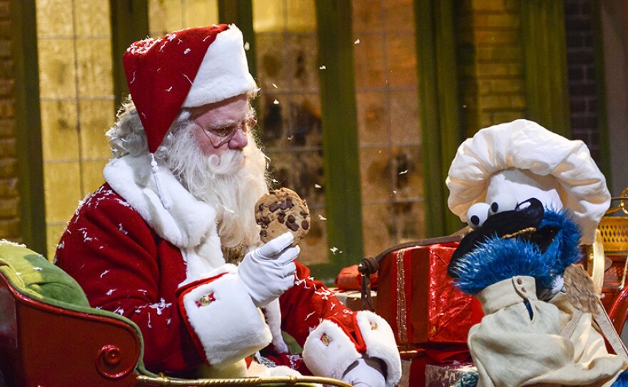 A scene with Jim Gaffigan as Santa Claus from "Once Upon A Sesame Street Christmas."