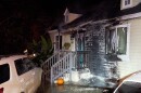 The fire damaged home of former Assembly member Lorena Gonzalez and Supervisor Nathan Fletcher is shown this photo. Jan. 12, 2022.