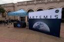 An ARTEMIS display is shown outside Fleet Science Center in Balboa Park on Thursday, April 9, 2026.
