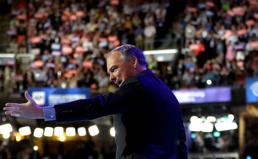Sen. Tim Kaine attacked Donald Trump in his speech on Wednesday after formally accepting his party's nomination for vice president.
