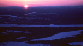 The Arctic National Wildlife Refuge. During November, December, and January, dusky sunlight seeps over the horizon for only a few hours each day in the southern portions of the Refuge. The sun doesn't appear at all farther north.