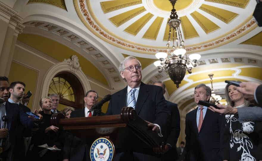 Senate Minority Leader Mitch McConnell pushed back against former President Trump's suggestion that the Constitution should be terminated.