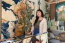 Artist Mary Jhun stands in her studio on Feb. 28, 2025. Her new exhibit, "In Losing Sleep, I Painted," opens Saturday at the Oceanside Museum of Art.
