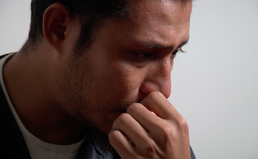 Jose Demar Fuentes sits in an Otay Mesa detention facility, Nov. 29, 2017.