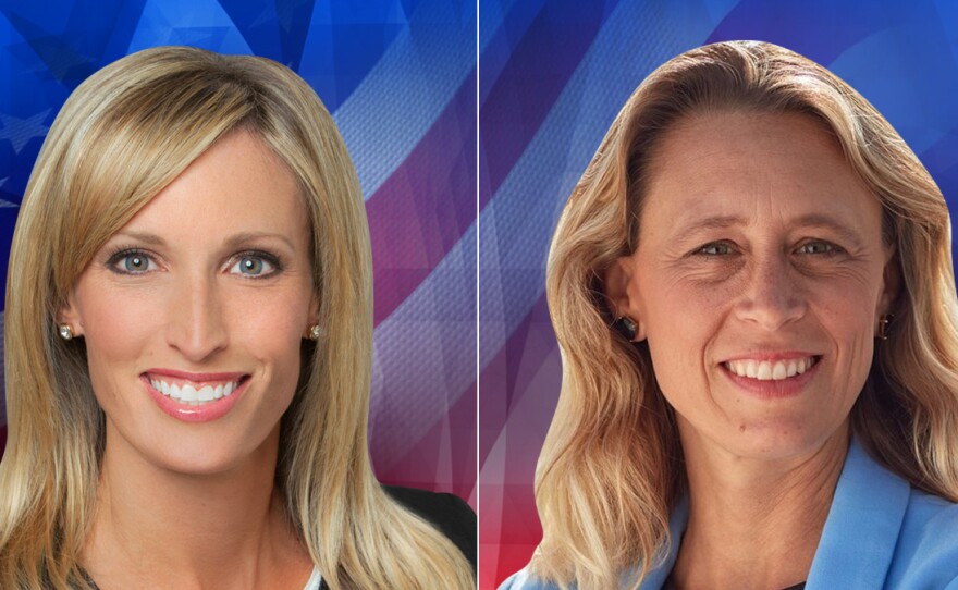 San Diego County District 3 supervisor candidates Kristin Gaspar and Terra Lawson-Remer are pictured in this undated photo.