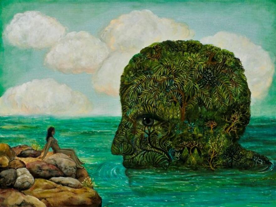 Irene Hardwicke Olivieri's "Head in Water." She's just one of the artists participating in Survey Select.