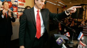 Brad Ellsworth acknowledges supporters after defeating his Republican rival in 2006.