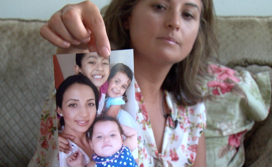 Maria Solis Jasso is pictured with her three daughters, Aug. 21, 2017.