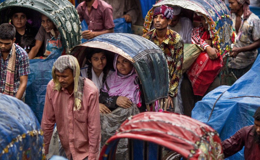 Dhaka, Bangladesh, is said to be the rickshaw capital of the world, with hundreds of thousands in circulation.