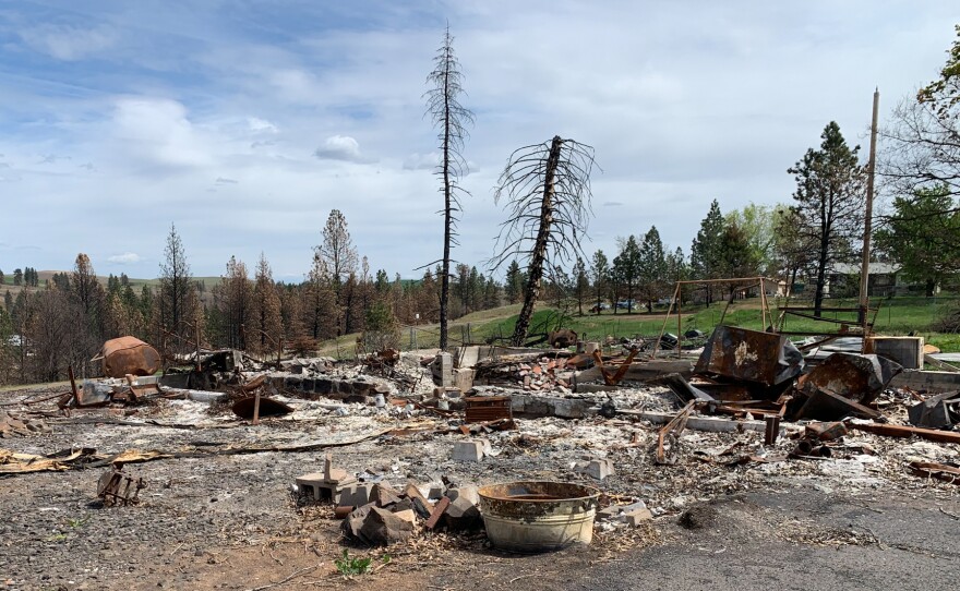 The cleanup of toxic debris has been slowed in Malden Wash. after former President Trump held up aid as part of a political dispute with the state's Democratic governor.