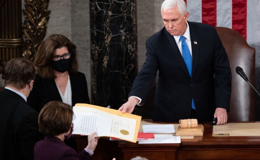 Some rioters who stormed the Capitol on Jan. 6 called for Vice President Mike Pence to be hanged for not blocking the certification of the election of President Joe Biden.