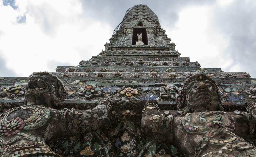 Wat Arun or the Temple of Dawn is a Buddhist temple on the west bank of the Chao Phraya River in Bangkok. It is one of the best known of Bangkok landmarks and often used as the icon for the city.