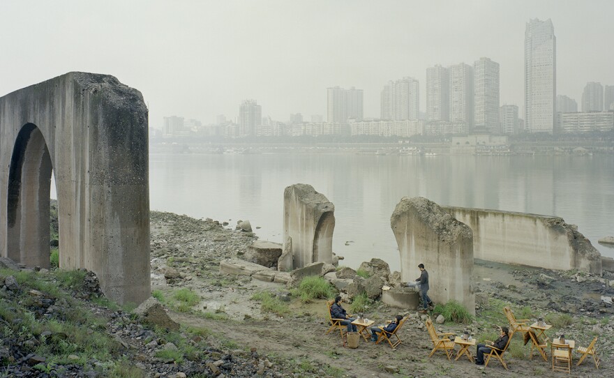 Zhang Kechun. Under the Abandoned Pier, 2013-2014. Zhang, 34, spent years shooting photos along the Yellow River.