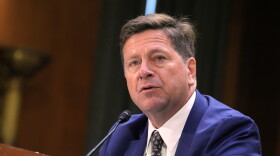 Jay Clayton testifies during a Senate Intelligence Committee confirmation hearing to be the next Director of National Intelligence on Capitol Hill, Wednesday, July 15, 2026, in Washington.