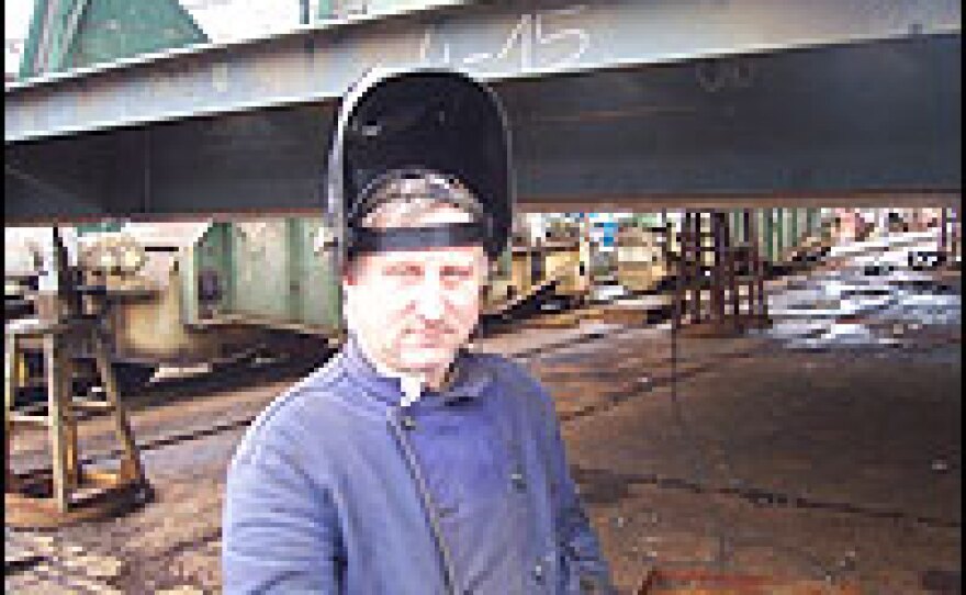 Andrzej Wojcik remembers the strikes in 1980 and the powerful feeling of unity of that time. He says that who owns the shipyard now is not as important as whether pay is good and investment money comes in.