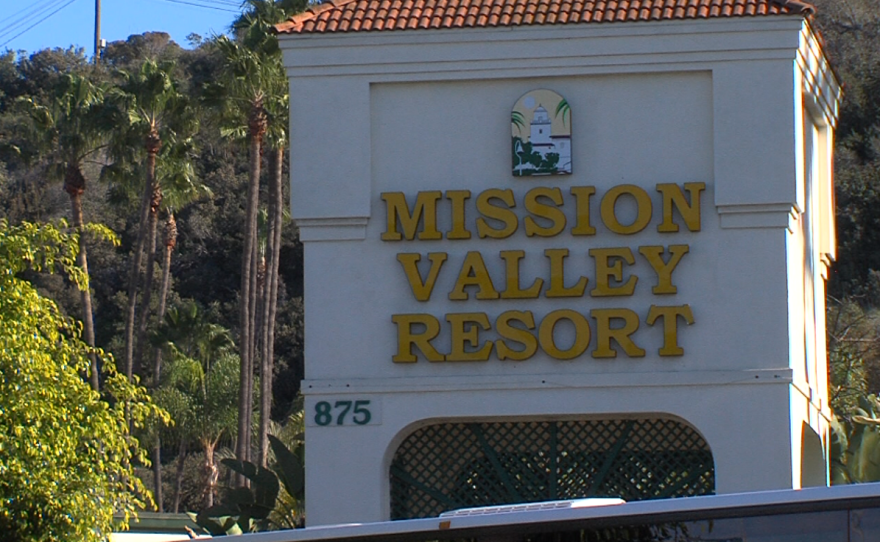 The Morris Cerullo Legacy International Center would replace the Mission Valley Resort hotel, seen here on Jan. 25, 2016.