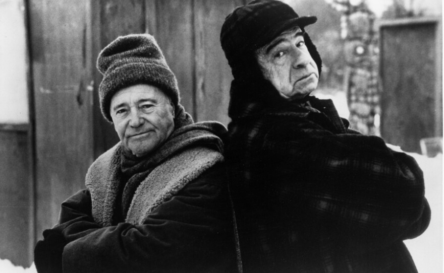 Jack Lemmon with Walter Matthau from the film, "Grumpy Old Men."
