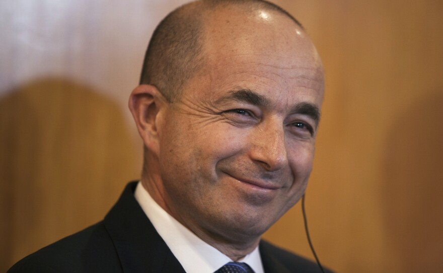 Jeremy Levin attends a news conference in Tel Aviv, Israel, in 2012. He is the CEO of Ovid Therapeutics and chairman of the Biotechnology Innovation Organization.