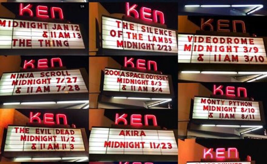 Ken regular Jacob Denton shared a photo of his Midnight Movies at the Ken marquees.