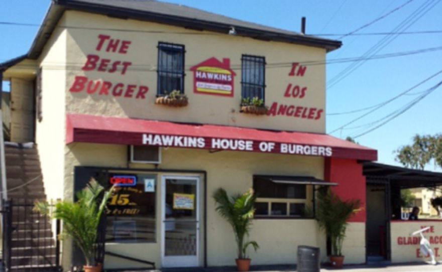 Hawkins House of Burgers is a family business in the Los Angeles neighborhood of Watts. When most storefronts were burned to the ground in the 1965 riots, this one was left standing.