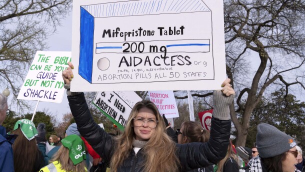 Abortion-rights activists protested outside of the Supreme Court in March 2024, when the overall FDA authorization of the abortion pill mifepristone. It remained available after that case.
