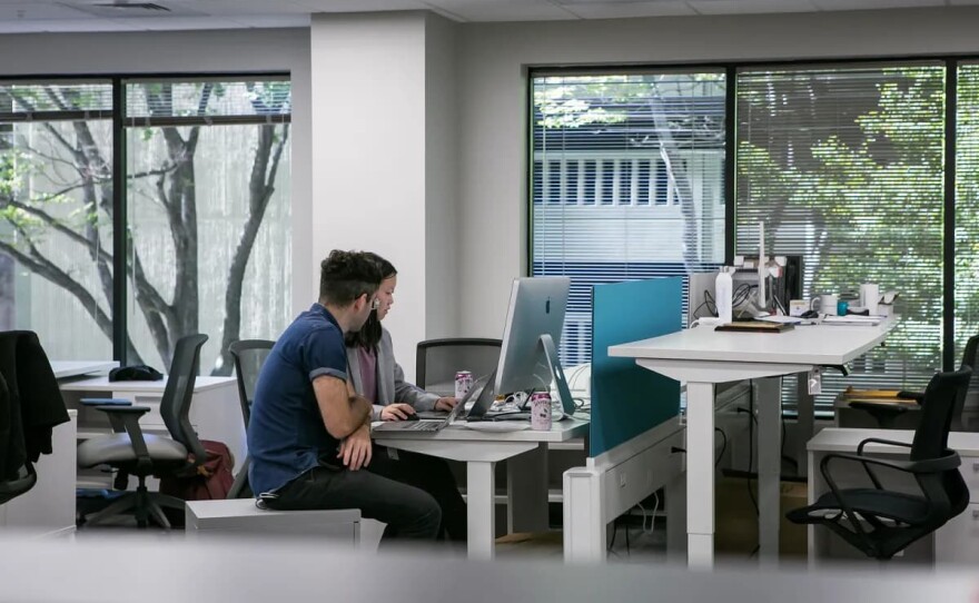 CalMatters reporters at the office in Sacramento on Oct. 4, 2022.