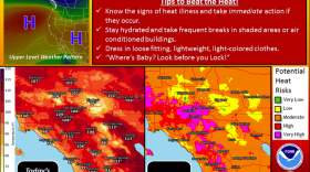 Temperatures by San Diego region during a heat wave are shown in this image, Aug. 31, 2017. 