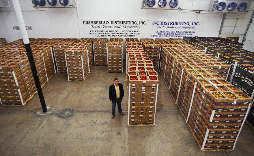 Jaime Chamberlain describes himself as a border citizen. His company imports vegetables from across the border in Mexico.